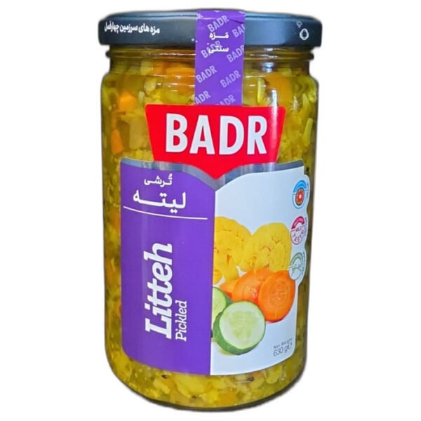 Badr Torshi Liteh Pickle 630g glass jar