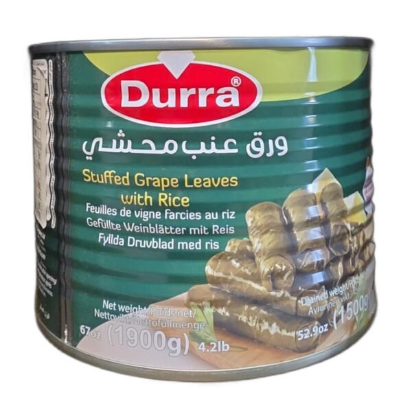 Durra Stuffed Vine Leaves with Rice (Dolmeh) 1900g catering can