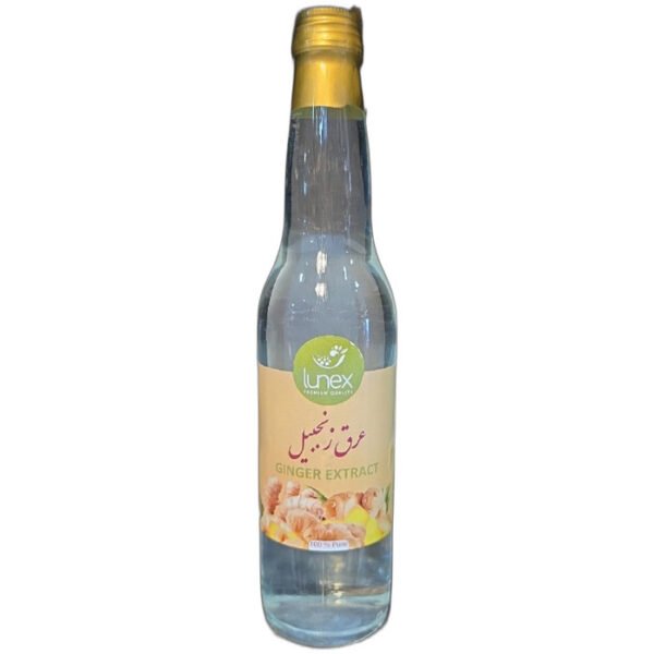 Lunex Ginger Herbal Water (Aragh Zanjabil) 500ml glass bottle
