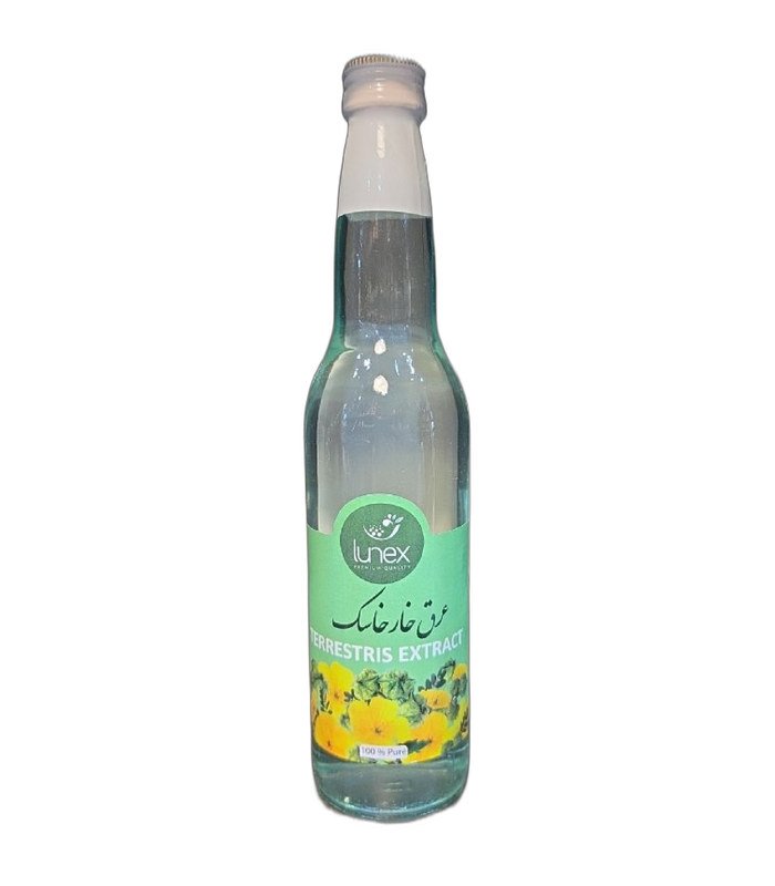 Lunex Aragh Kharkhasak Persian Herbal Water 500ml glass bottle
