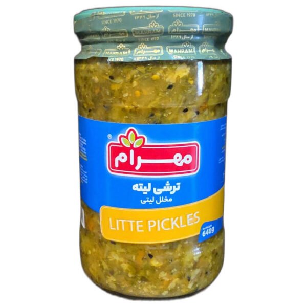 Mahram Torshi Liteh Pickle 640g glass jar