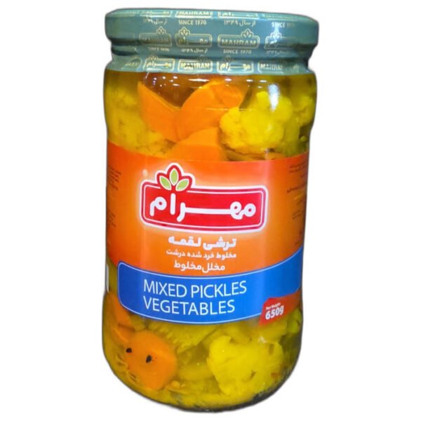 Mahram Torshi Loghmeh Chunky Mixed Pickle 650g glass jar